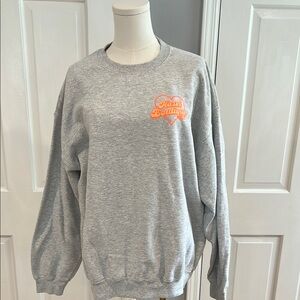 Hazel Gray Crewneck Sweatshirt Casual Cotton Blend